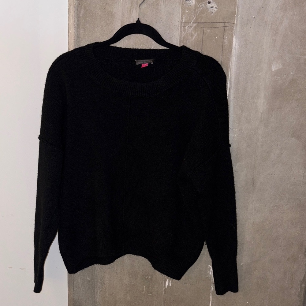 Vince Camuto Classic Black Crew Neck Sweater